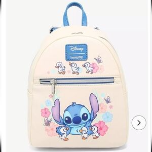 Loungefly Cream Backpack Stitch and Ducklings.